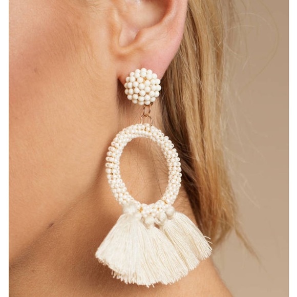 Tobi Jewelry - Tobi Ivory Tassel Earrings.